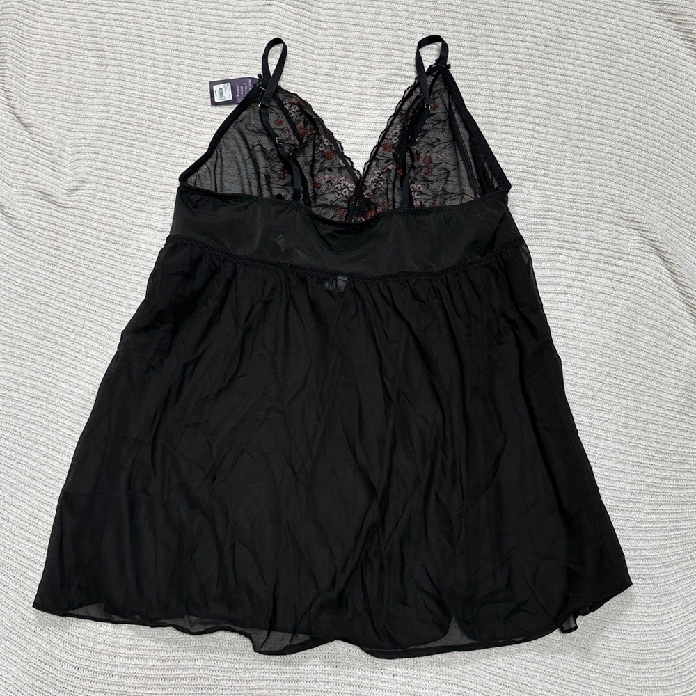 Cacique The Seriously Sexy Collection Embroidered Babydoll Set size 26/28 - Picture 4 of 10